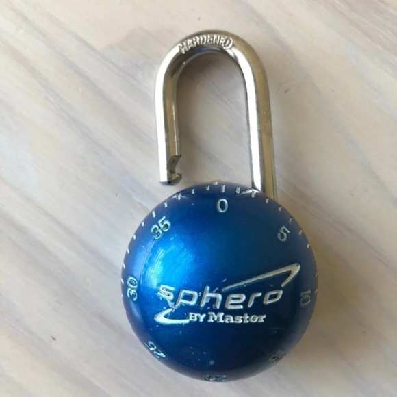 MASTER LOCK SPHERO Spinner Combination Padlock Combo Lock Blue - Used - Picture 6 of 12